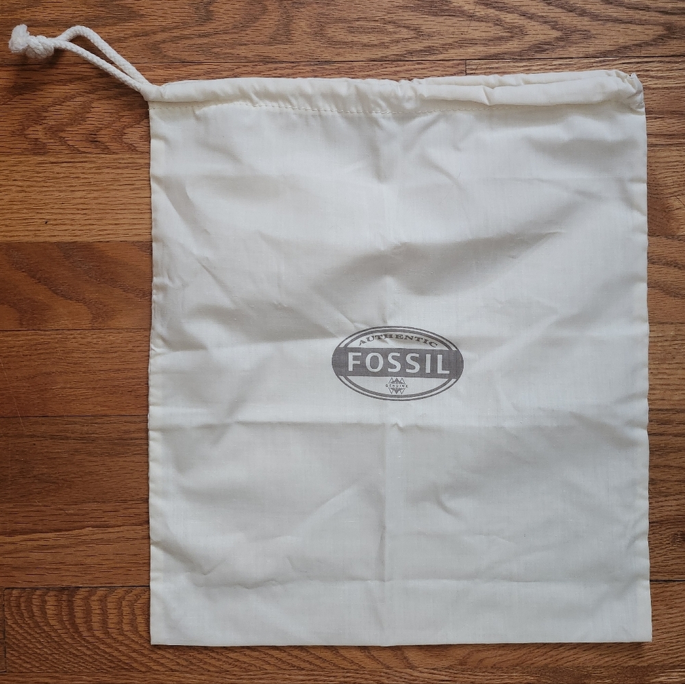 Fossil Cream Dust Bag With Drawstring 13"×14" - Picture 3 of 5